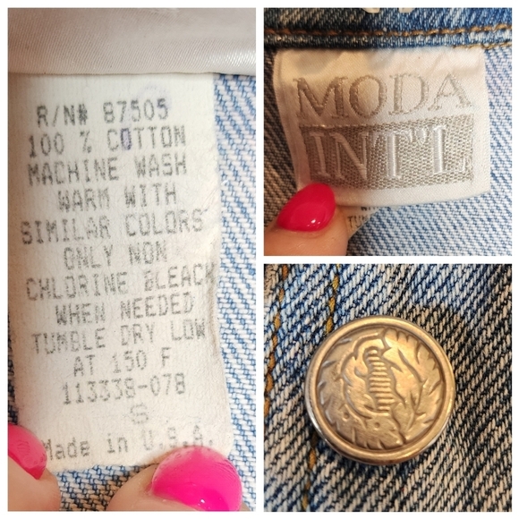 Moda Int'l Star stripes painted denim jacket marvel dr strange size small - Picture 2 of 16